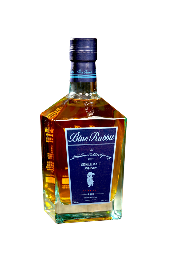 Blue Rabbit whisky bottle